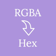 Rgba to hex